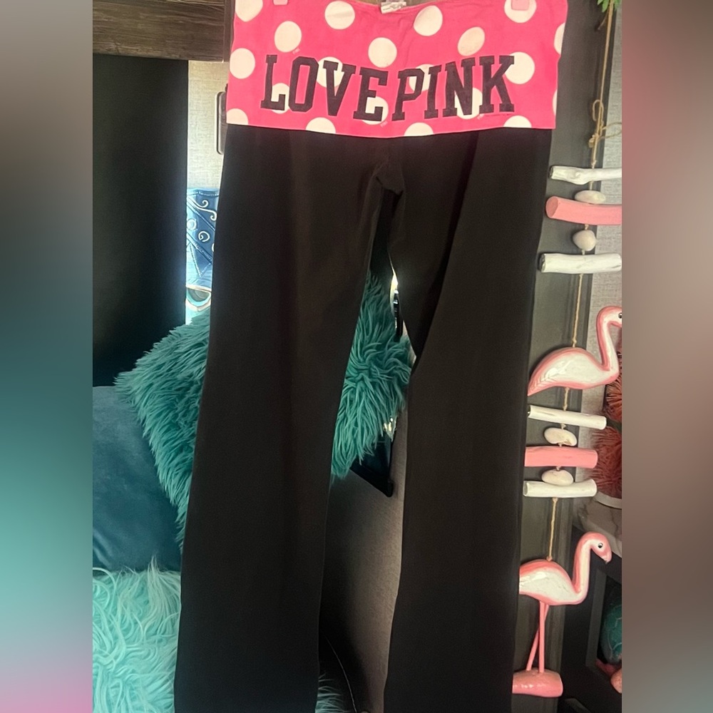 VS Pink Fold Over Leggings
